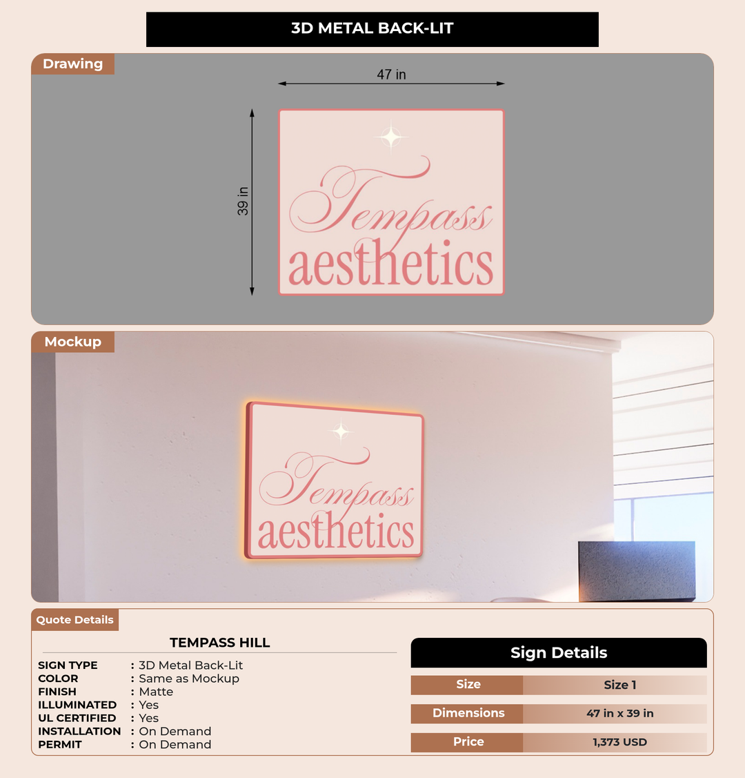 CUSTOM MOCKUP SIGN FOR Tempass Hill