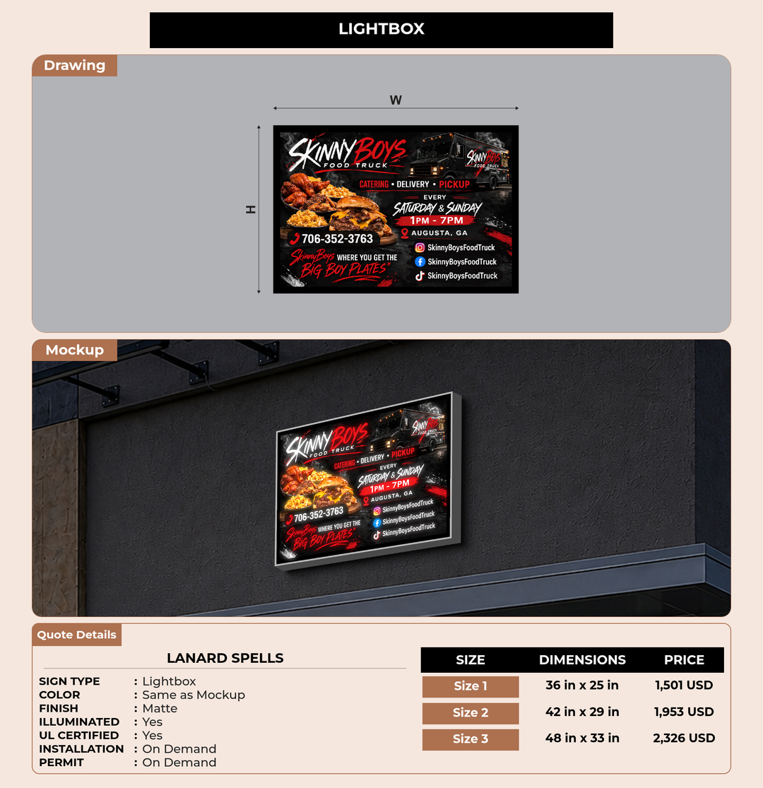 CUSTOM MOCKUP SIGN FOR Lanard Spells
