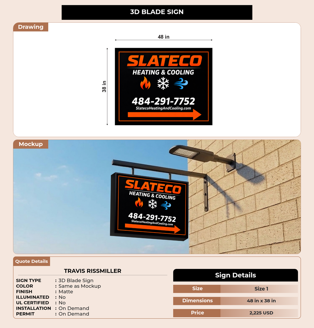 CUSTOM MOCKUP SIGN FOR Travis Rissmiller