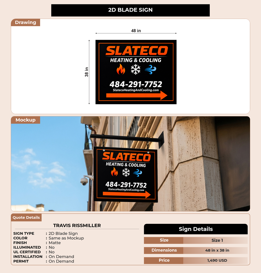 CUSTOM MOCKUP SIGN FOR Travis Rissmiller