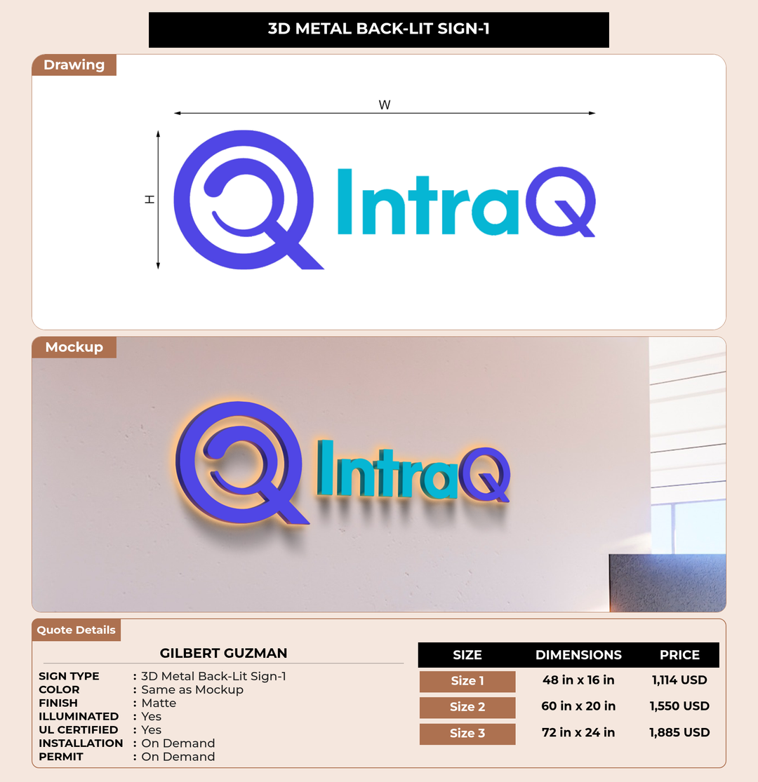 CUSTOM MOCKUP SIGN FOR Gilbert Guzman