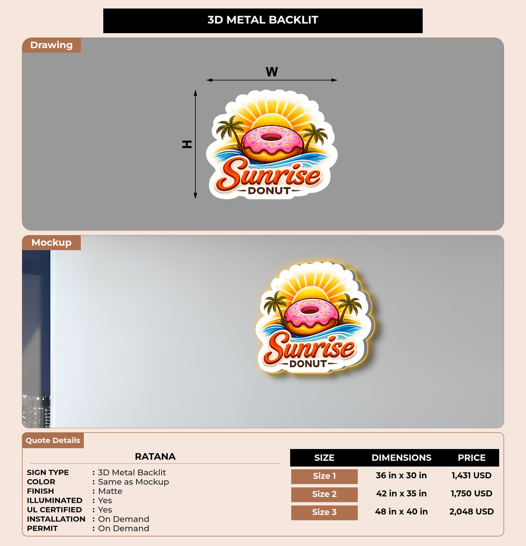 CUSTOM MOCKUP SIGN FOR Ratana