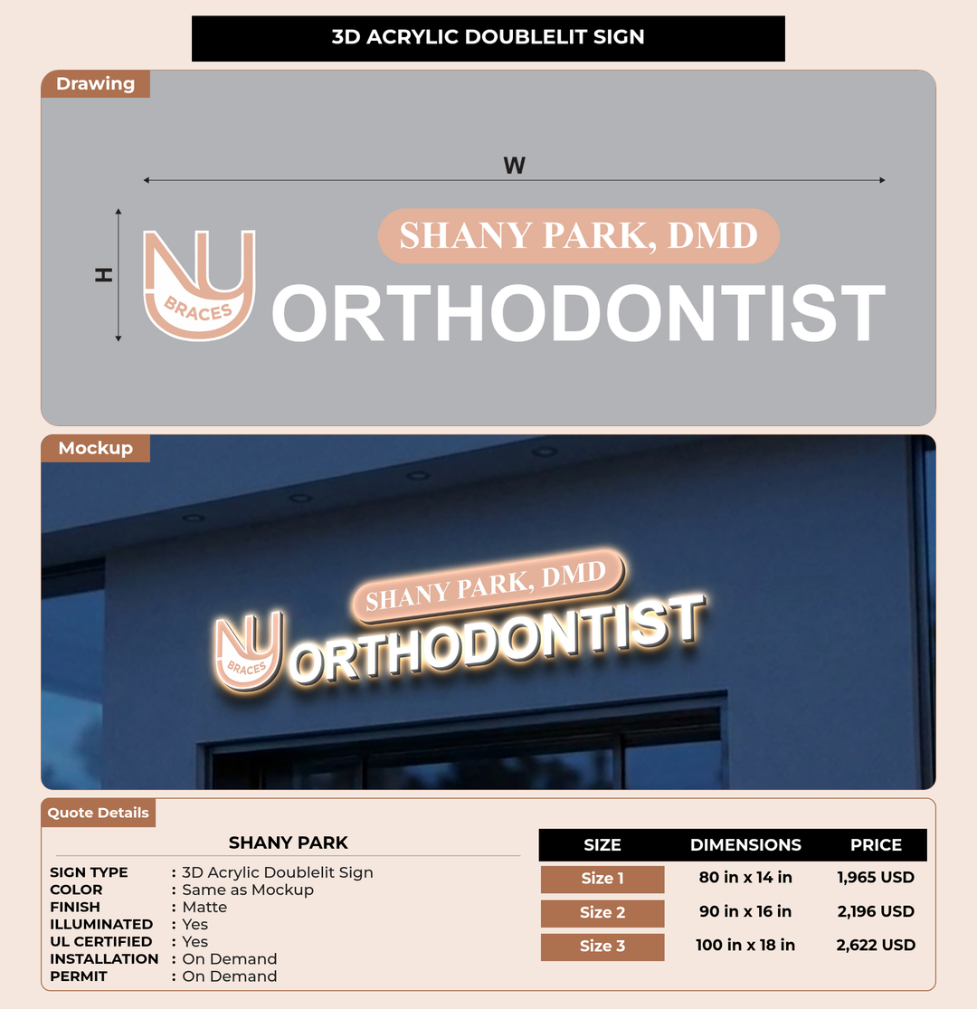 CUSTOM MOCKUP SIGN FOR Shany Park