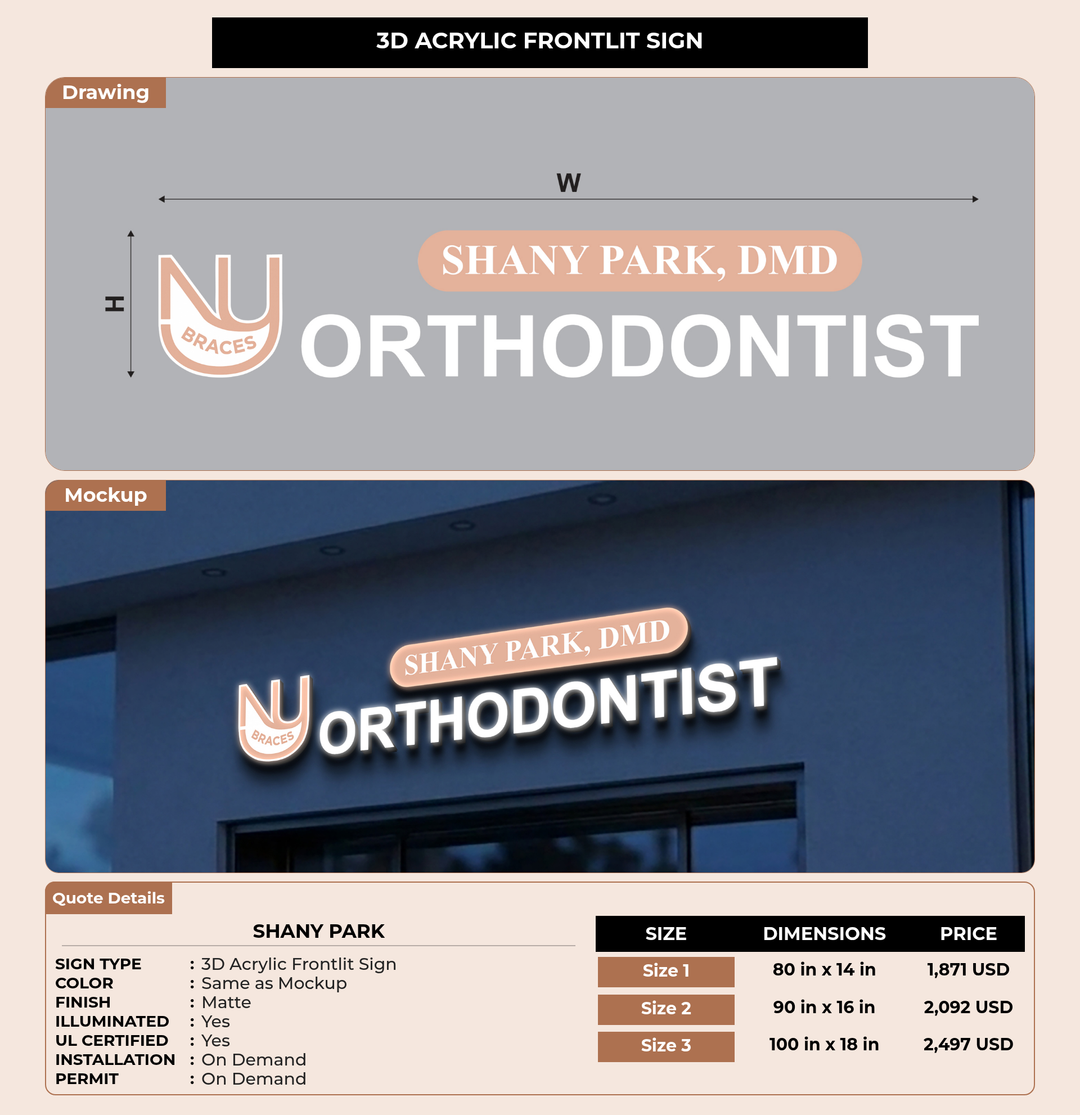 CUSTOM MOCKUP SIGN FOR Shany Park