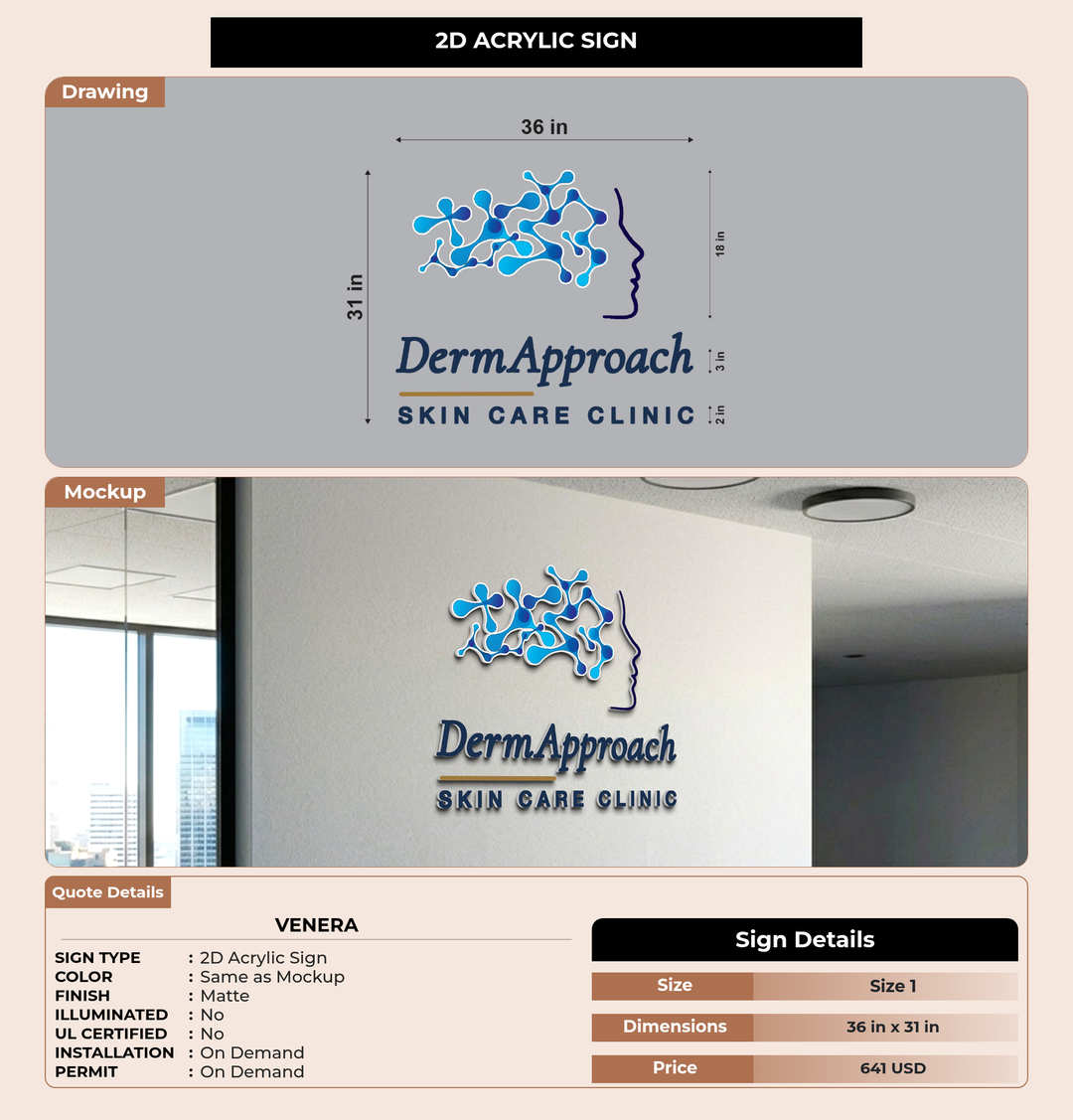 CUSTOM MOCKUP SIGN FOR Venera