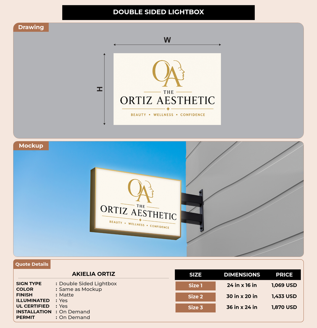 CUSTOM MOCKUP SIGN FOR Akielia Ortiz