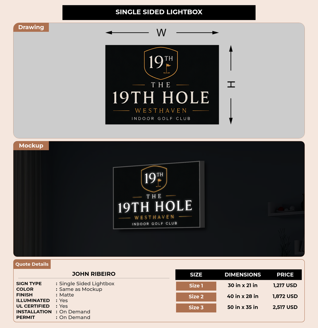 CUSTOM MOCKUP SIGN FOR John Ribeiro