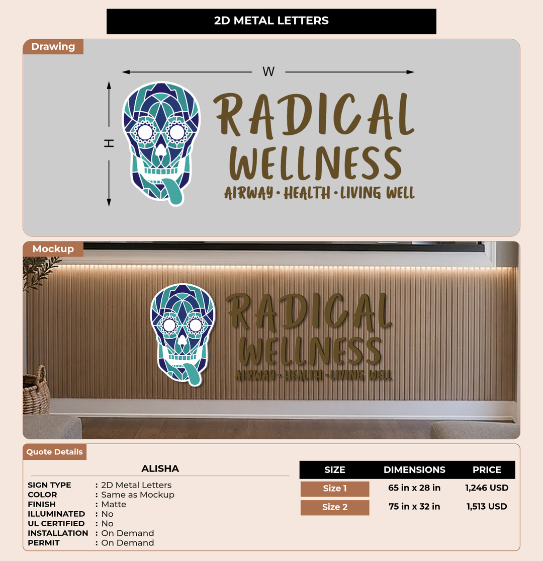 CUSTOM MOCKUP SIGN FOR Alisha