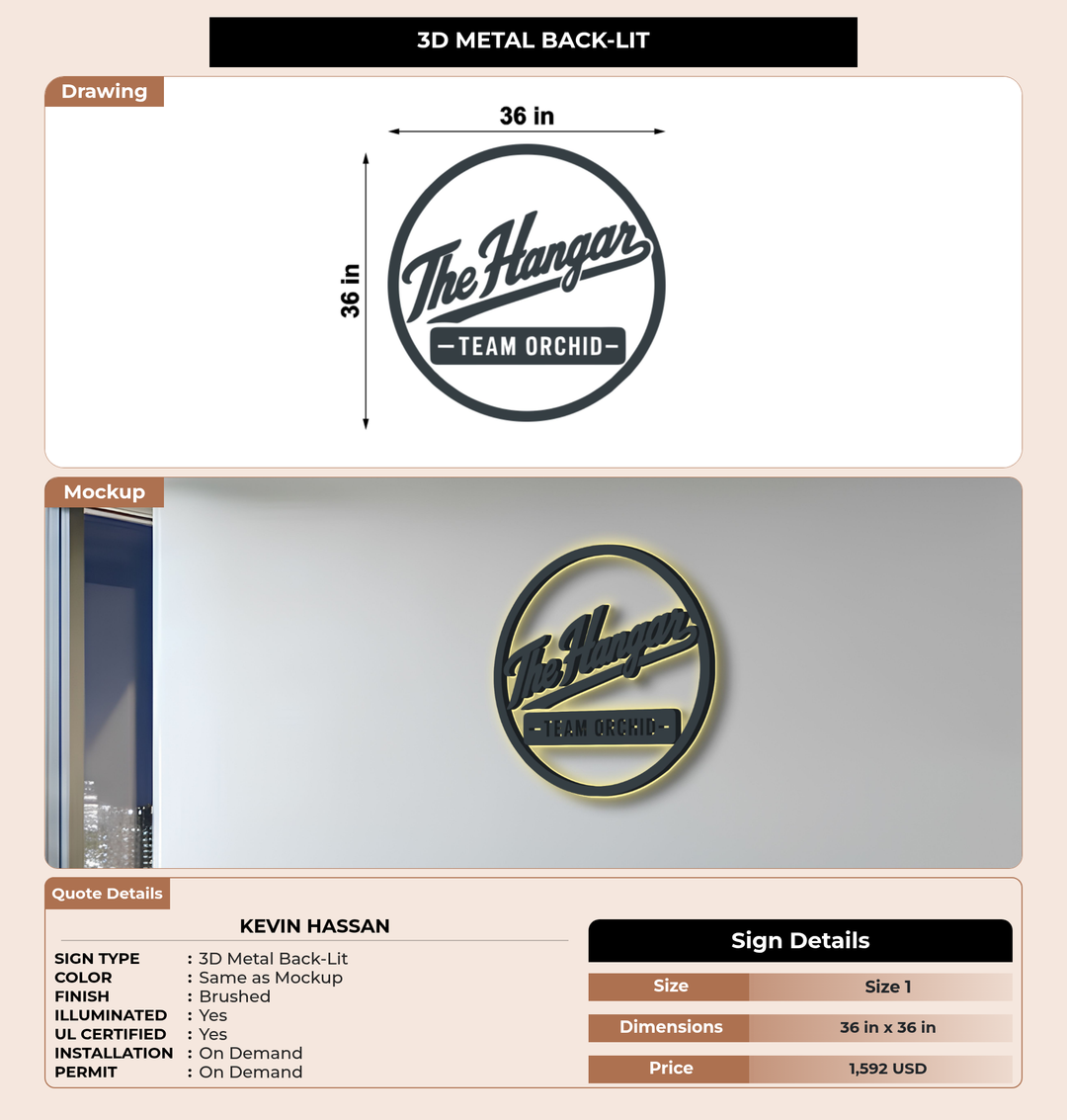 CUSTOM MOCKUP SIGN FOR kevin hassan