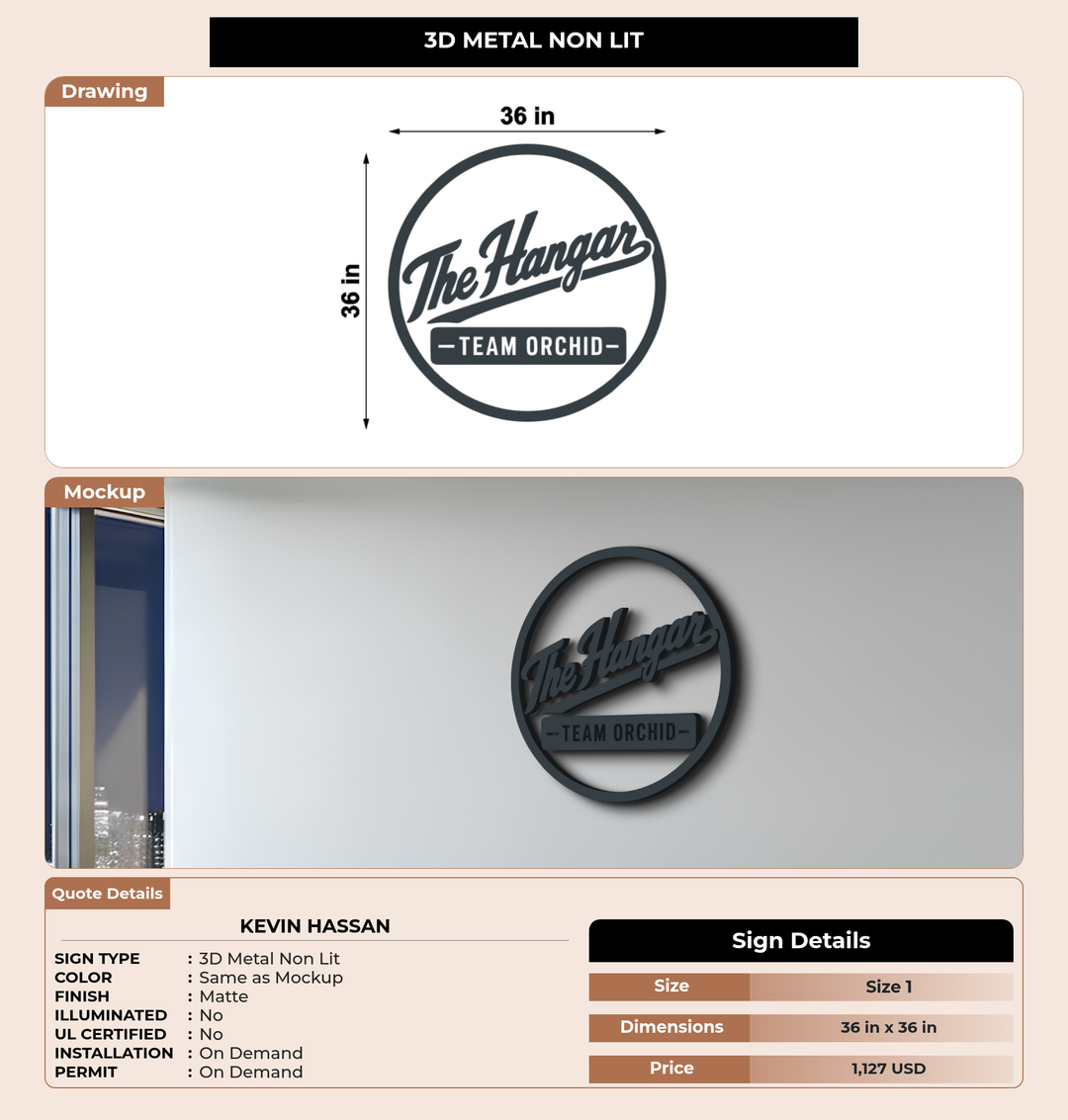 CUSTOM MOCKUP SIGN FOR kevin hassan