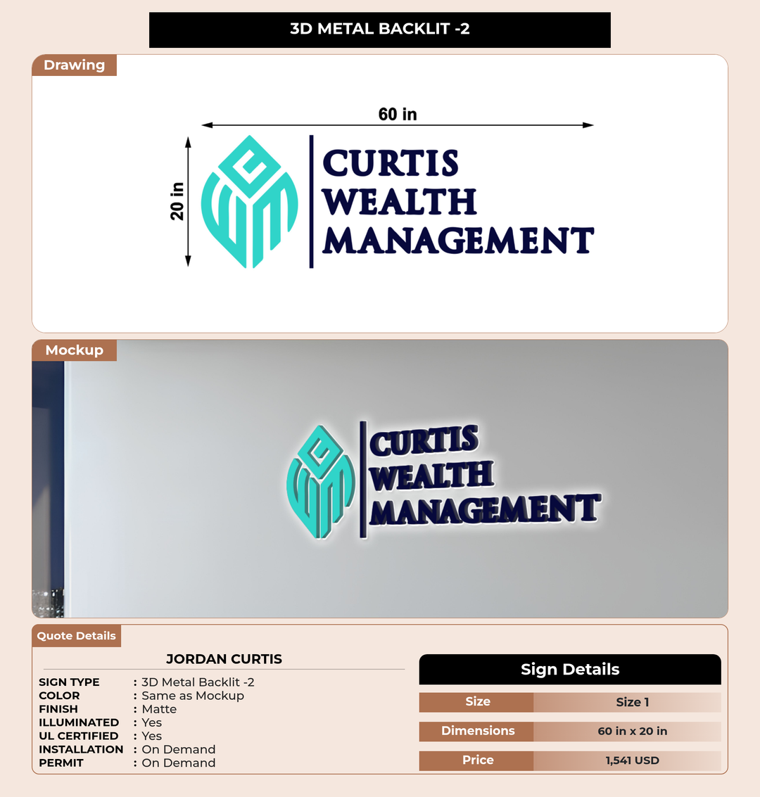 CUSTOM MOCKUP SIGN FOR Jordan  Curtis