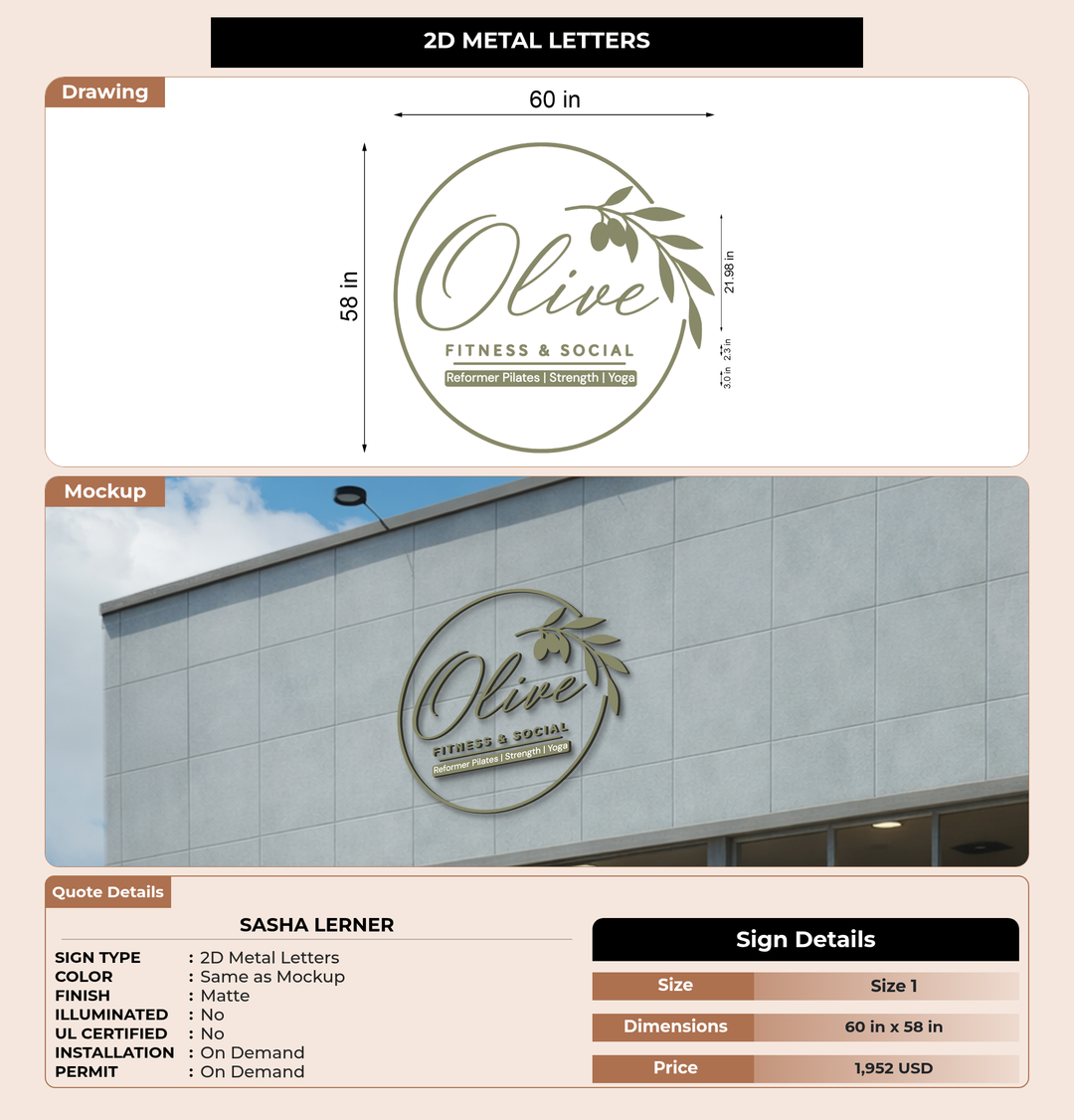 CUSTOM MOCKUP SIGN FOR Sasha Lerner