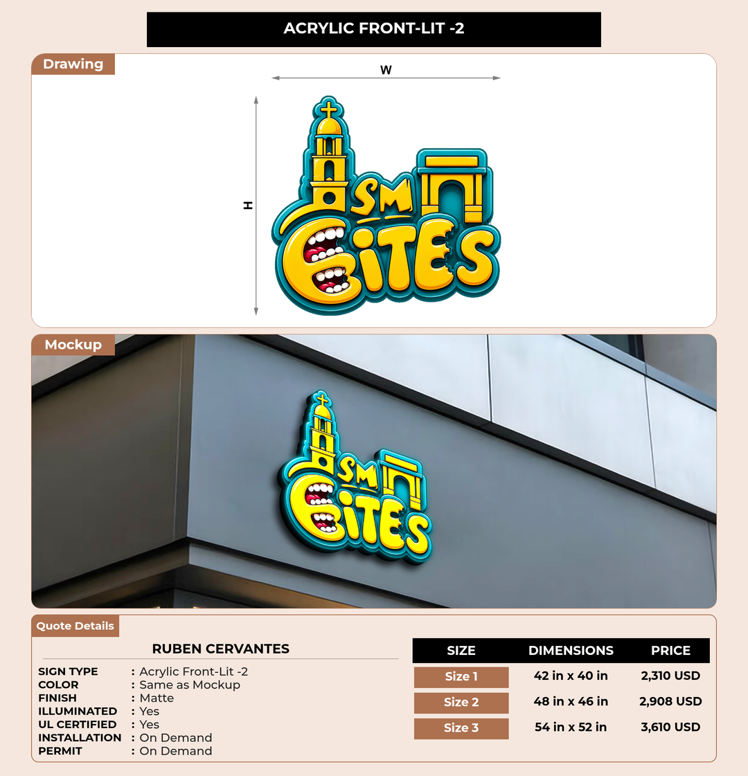 CUSTOM MOCKUP SIGN FOR Ruben Cervantes