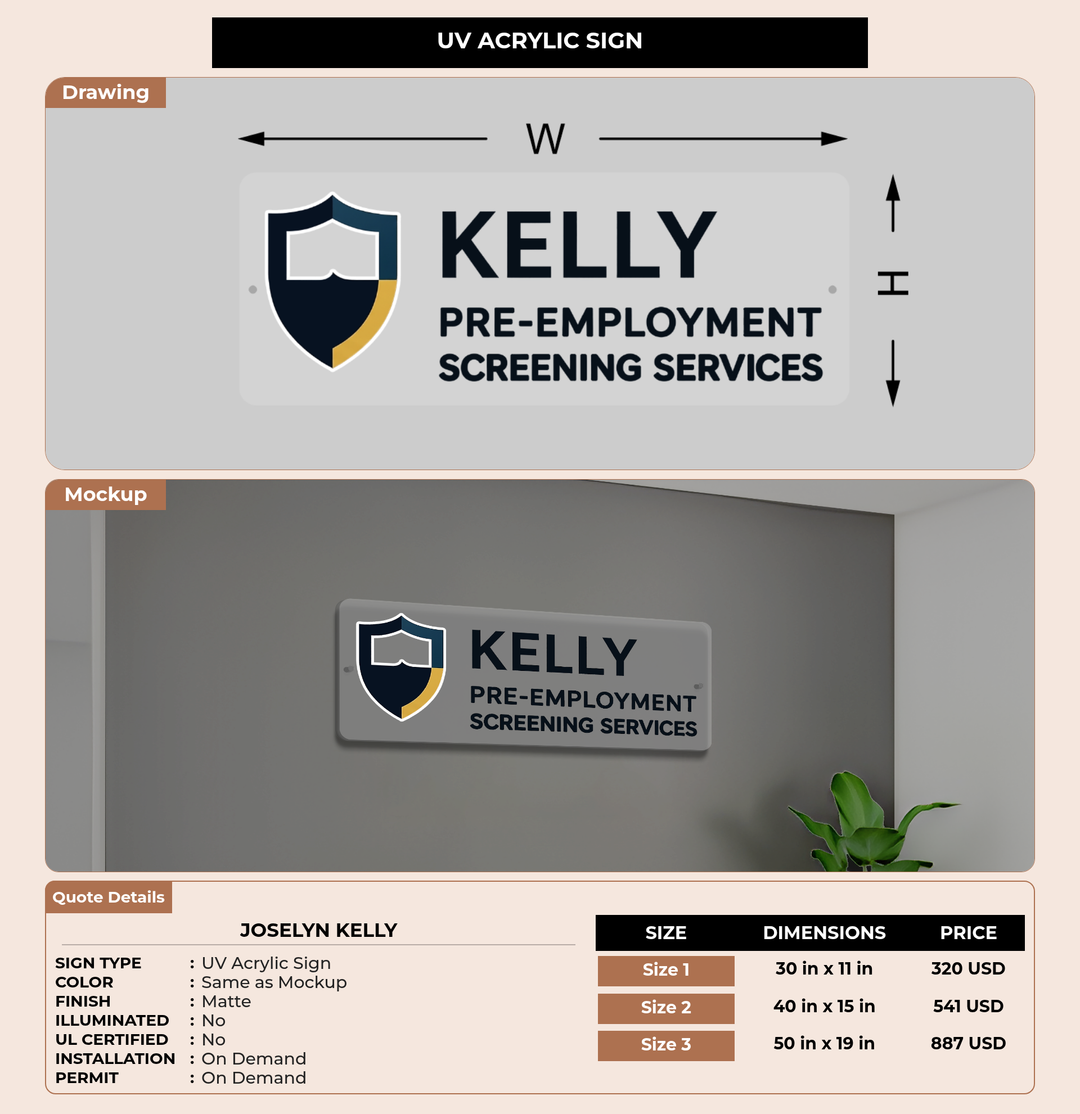 CUSTOM MOCKUP SIGN FOR Joselyn Kelly