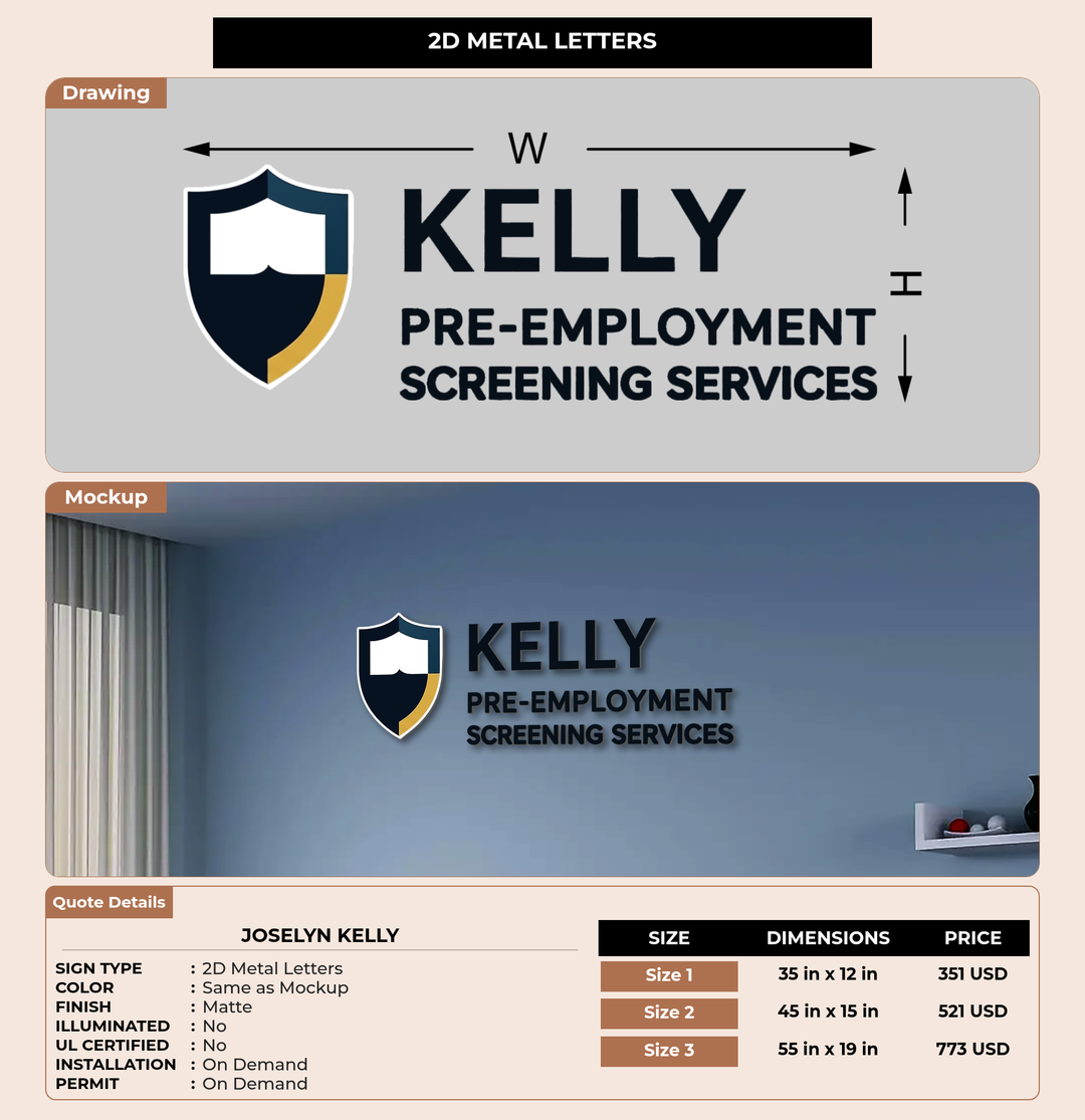 CUSTOM MOCKUP SIGN FOR Joselyn Kelly