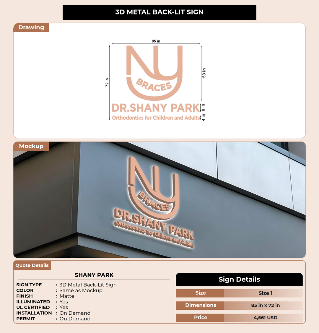 CUSTOM MOCKUP SIGN FOR Shany Park
