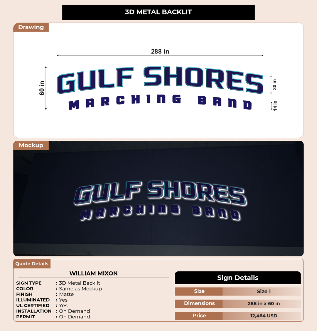 CUSTOM MOCKUP SIGN FOR William Mixon