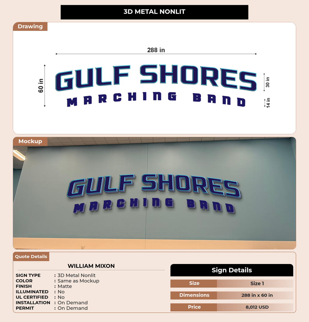 CUSTOM MOCKUP SIGN FOR William Mixon