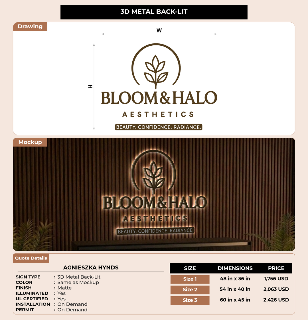 CUSTOM MOCKUP SIGN FOR Agnieszka Hynds