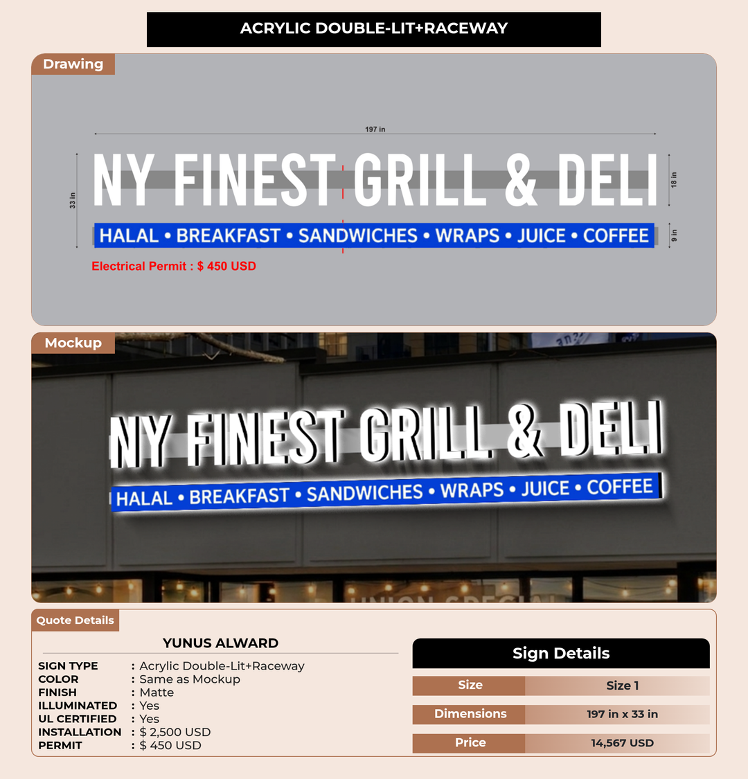 CUSTOM MOCKUP SIGN FOR Yunus Alward