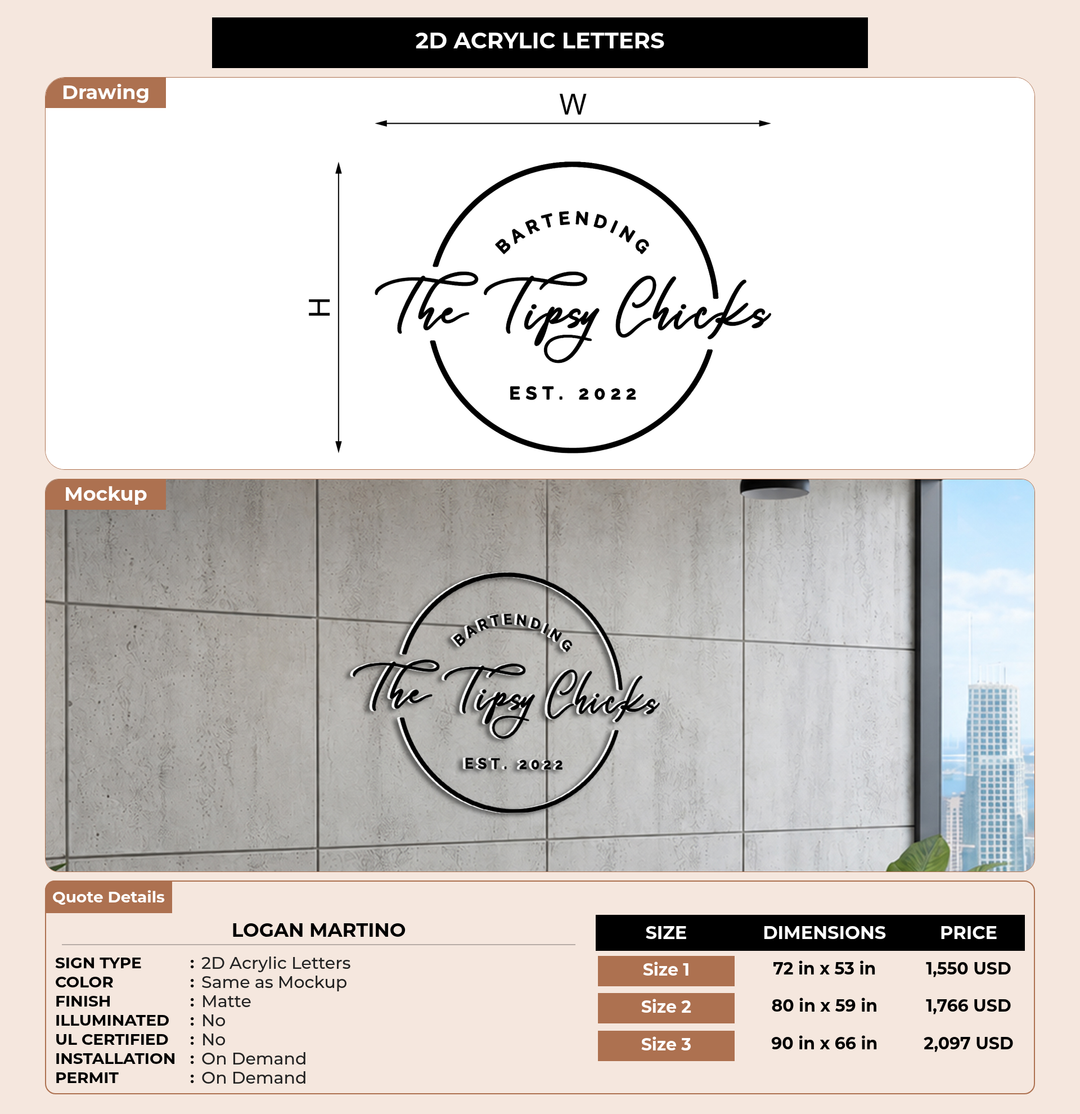 CUSTOM MOCKUP SIGN FOR Logan Martino