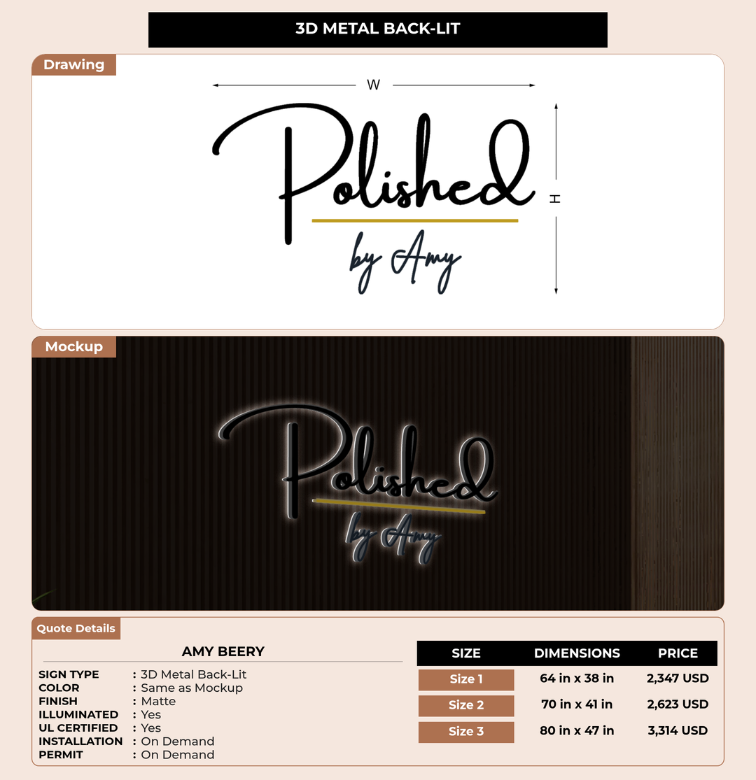 CUSTOM MOCKUP SIGN FOR Amy Beery