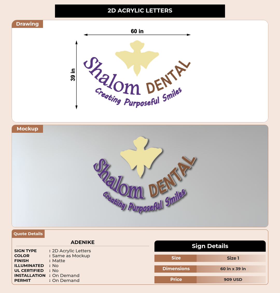 CUSTOM MOCKUP SIGN FOR Adenike