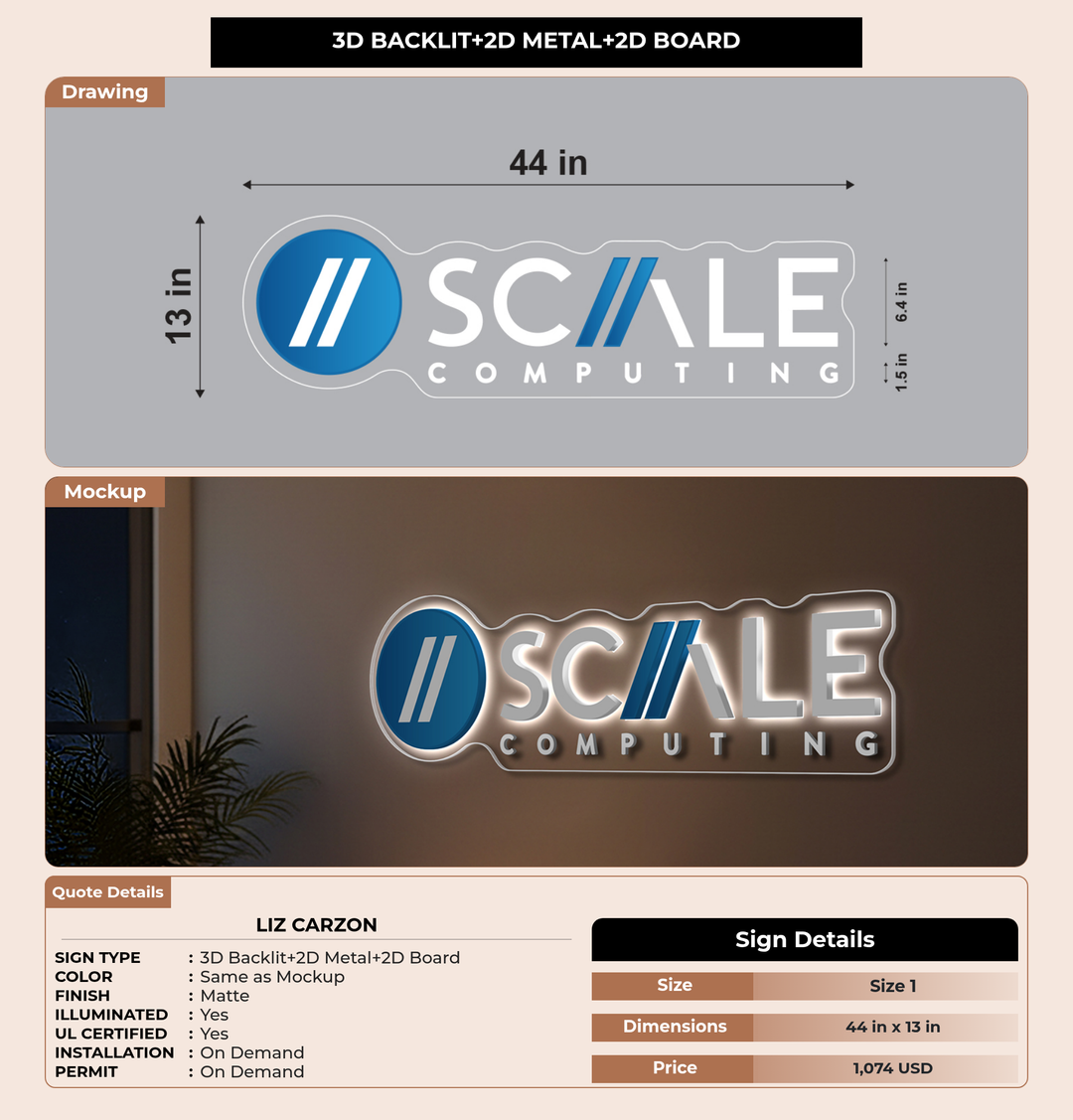 CUSTOM MOCKUP SIGN FOR Liz Carzon