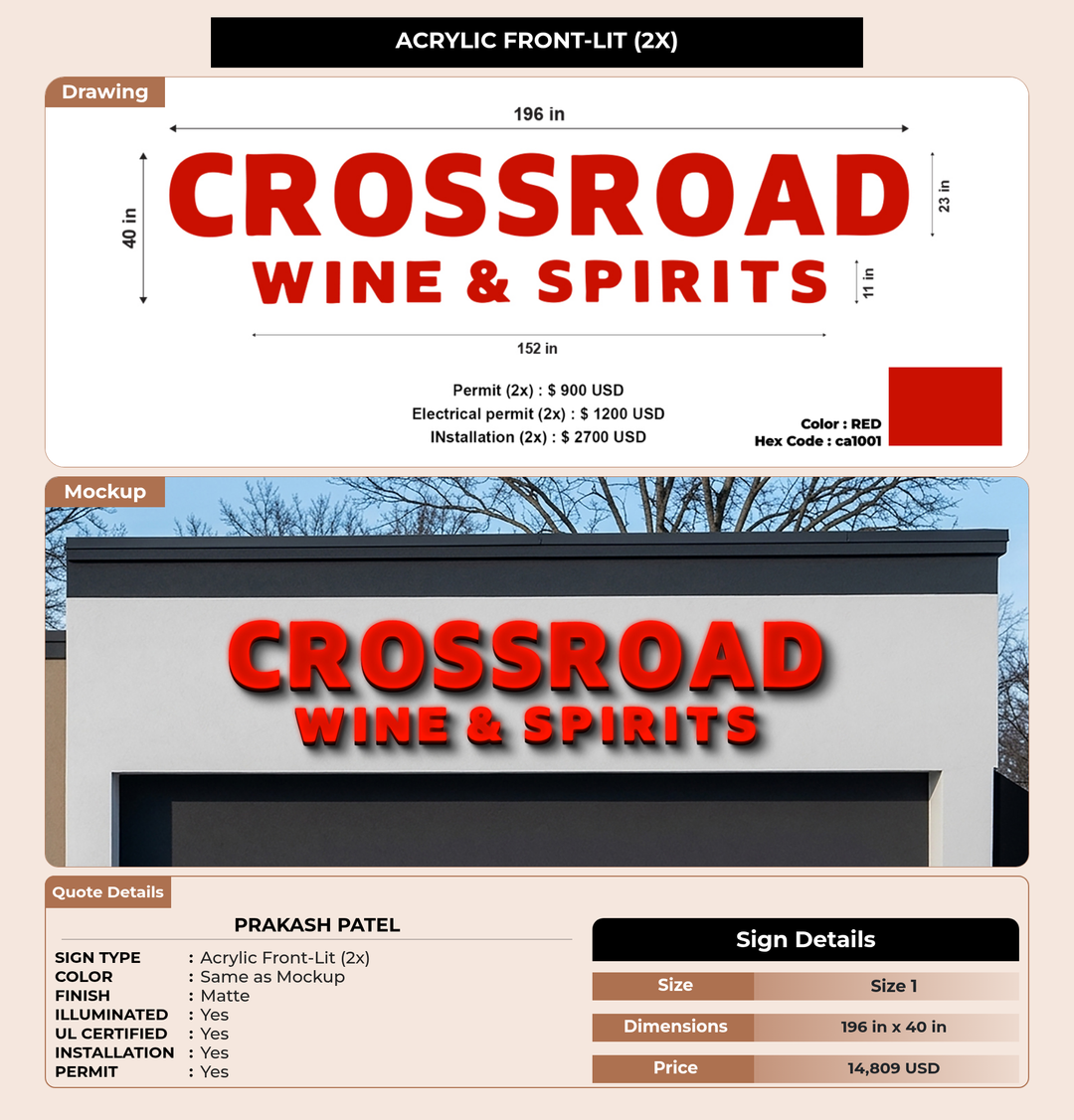 CUSTOM MOCKUP SIGN FOR Prakash Patel