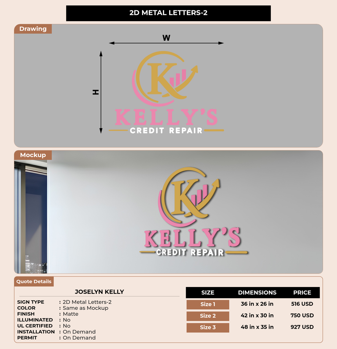 CUSTOM MOCKUP SIGN FOR Joselyn Kelly