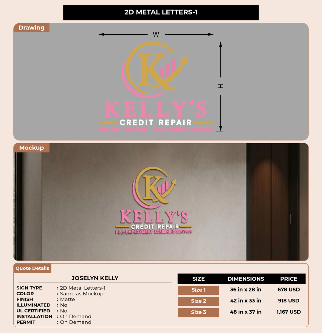 CUSTOM MOCKUP SIGN FOR Joselyn Kelly