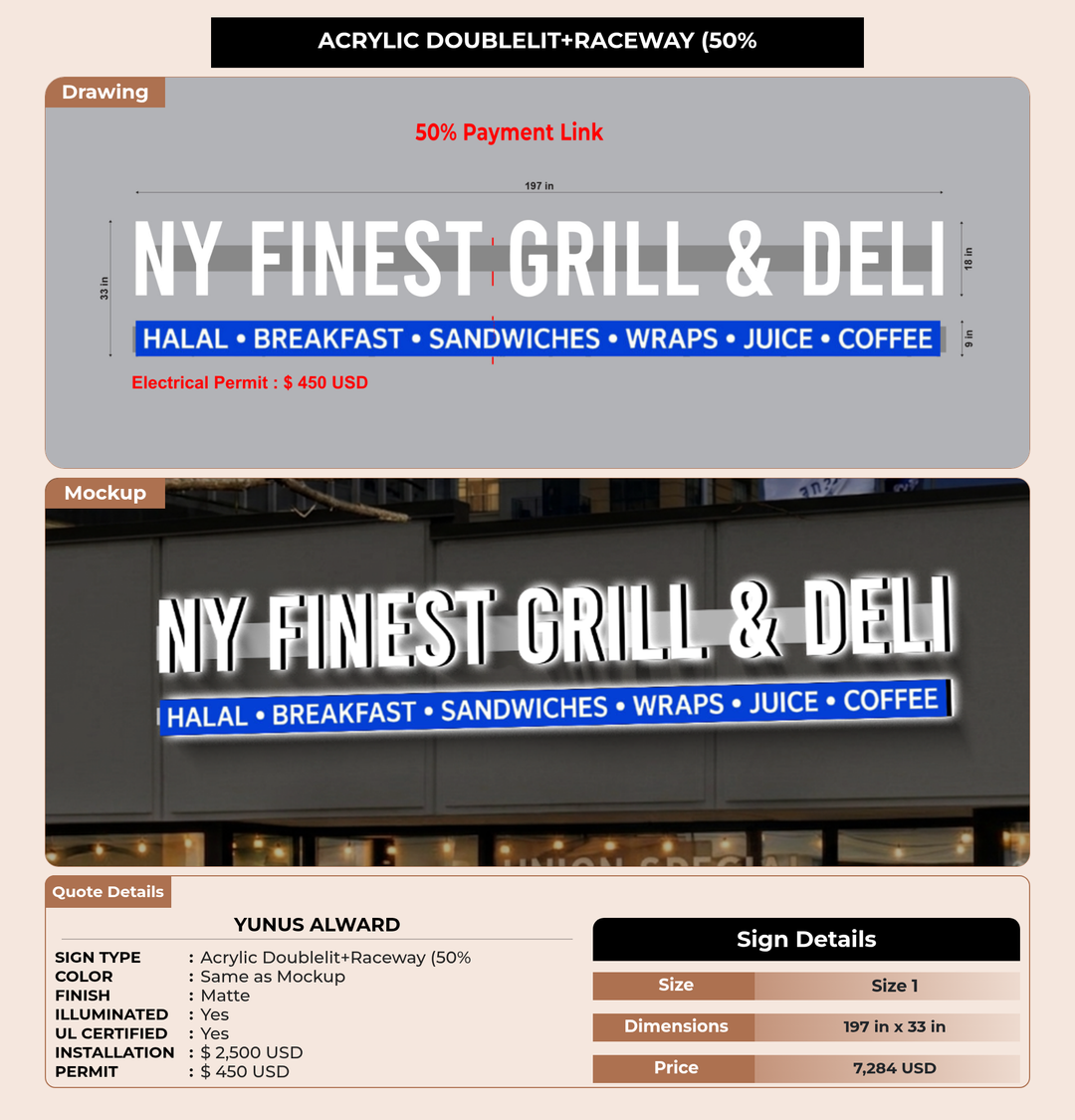 CUSTOM MOCKUP SIGN FOR Yunus Alward