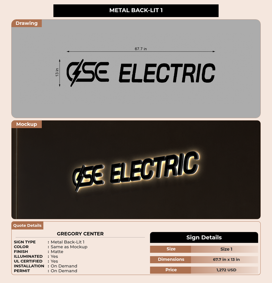 CUSTOM MOCKUP SIGN FOR Gregory Center