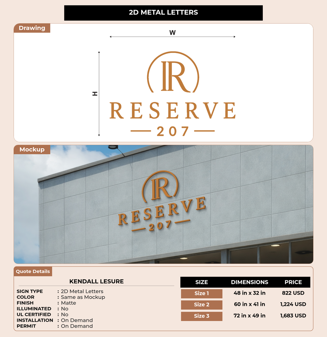 CUSTOM MOCKUP SIGN FOR Kendall LeSure