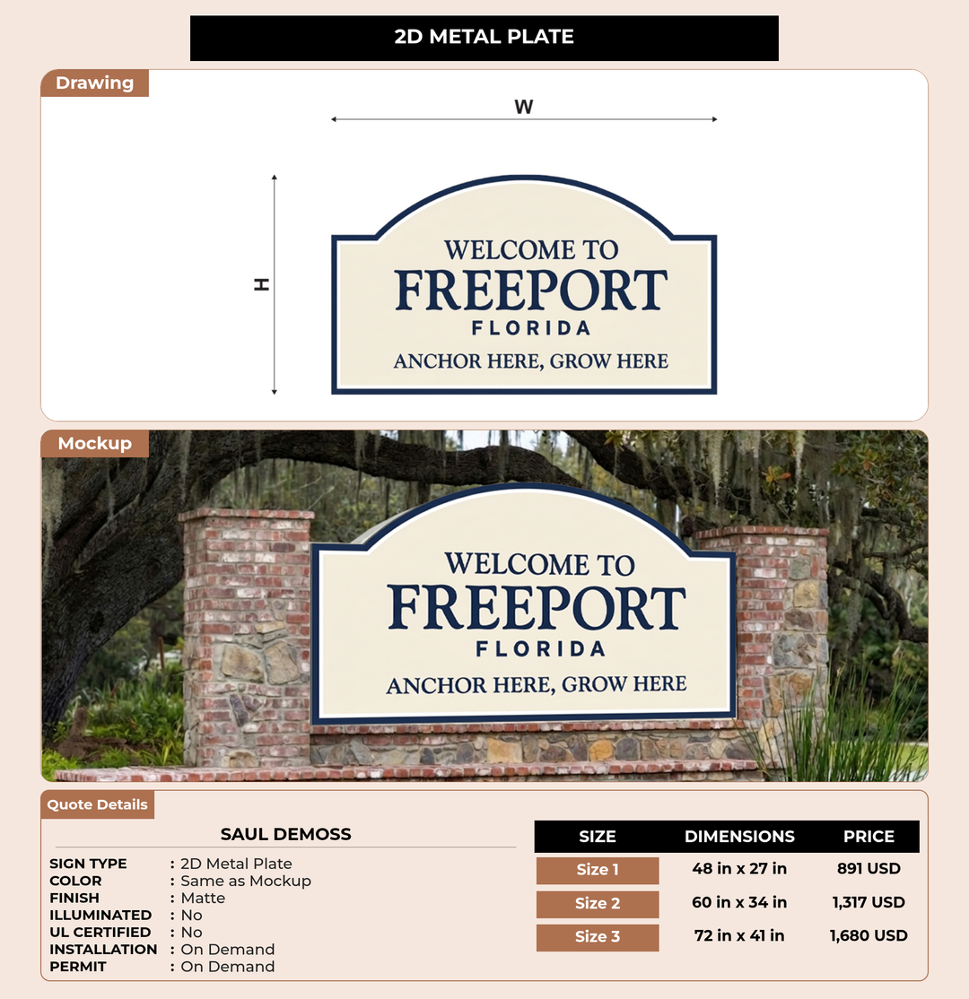 CUSTOM MOCKUP SIGN FOR Saul DeMoss