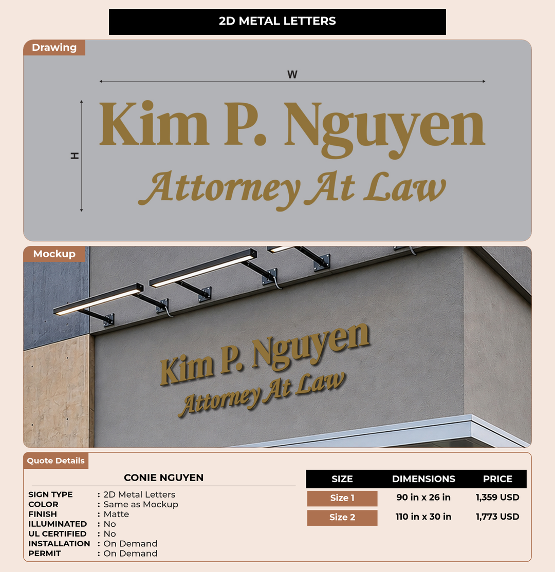 CUSTOM MOCKUP SIGN FOR Conie nguyen