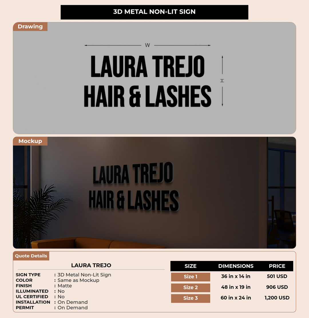 CUSTOM MOCKUP SIGN FOR Laura Trejo