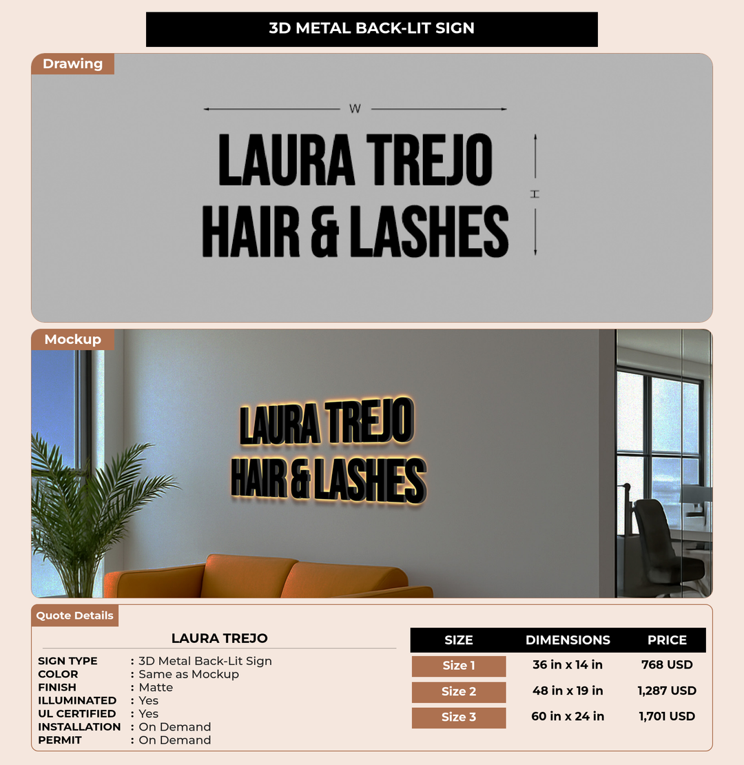 CUSTOM MOCKUP SIGN FOR Laura Trejo