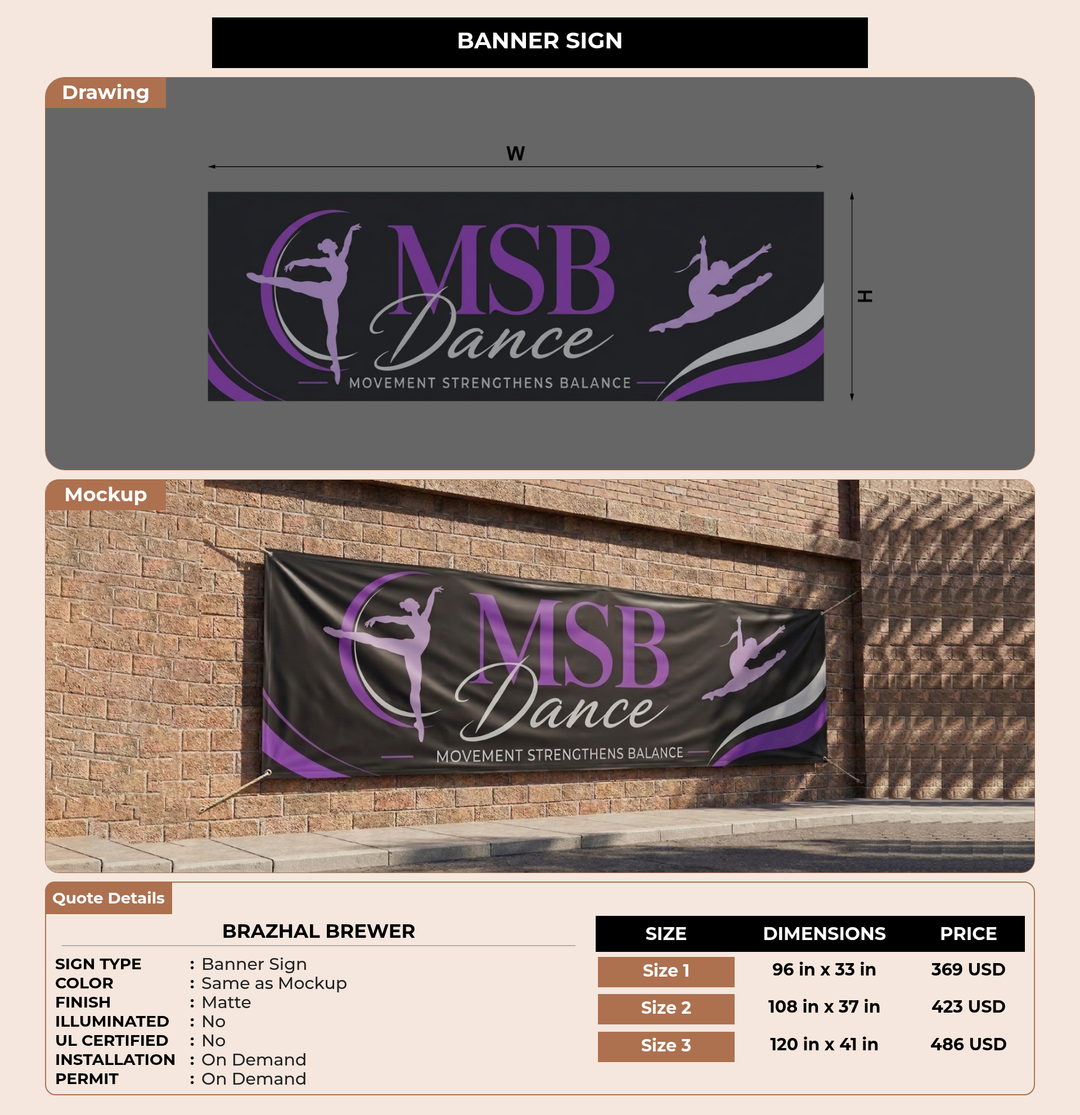 CUSTOM MOCKUP SIGN FOR Brazhal Brewer