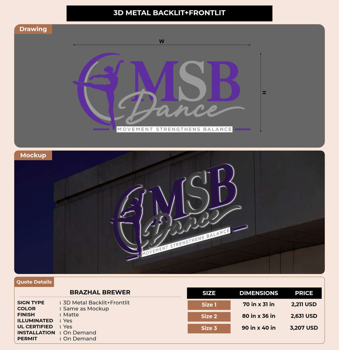 CUSTOM MOCKUP SIGN FOR Brazhal Brewer