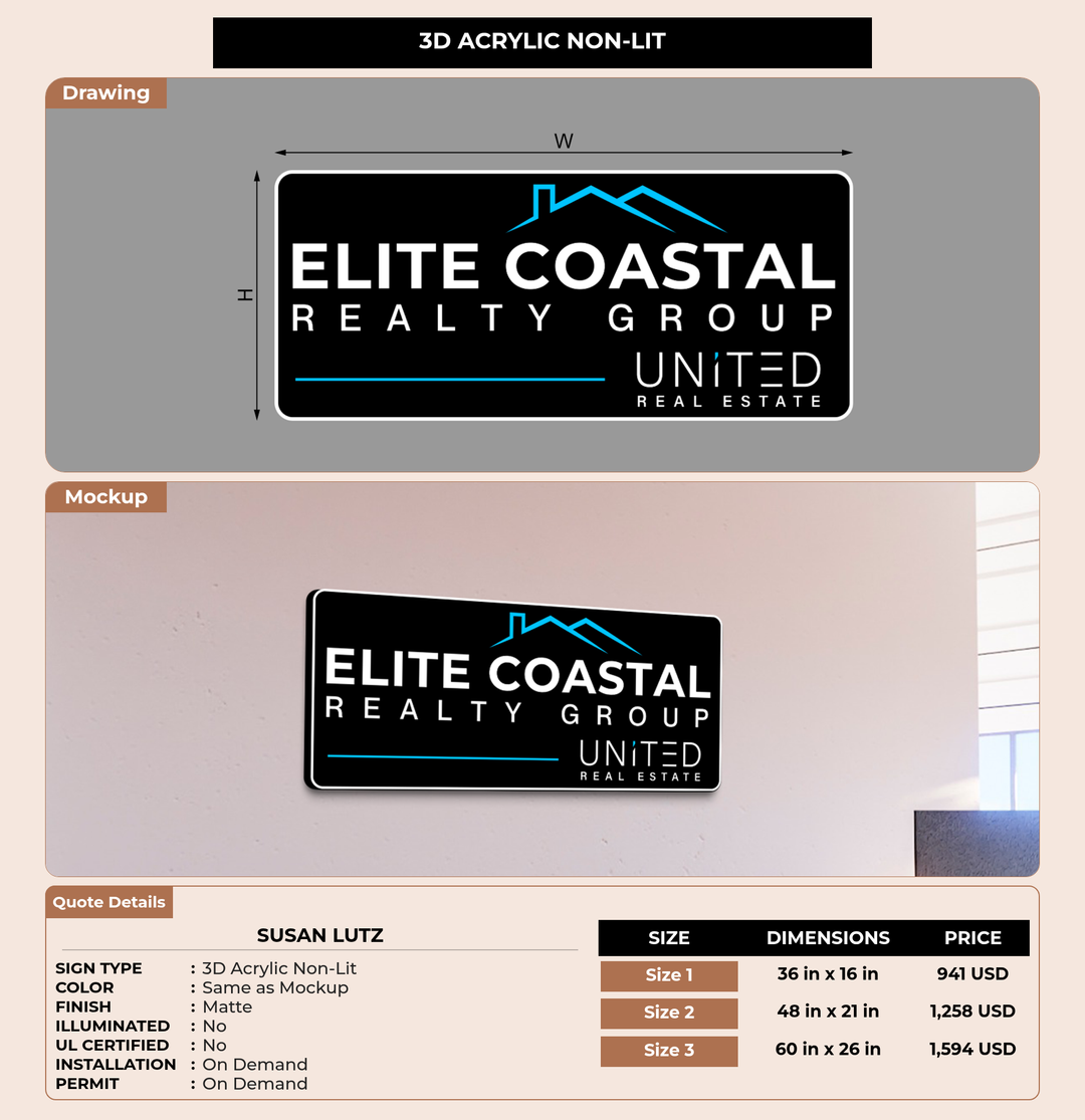 CUSTOM MOCKUP SIGN FOR Susan Lutz