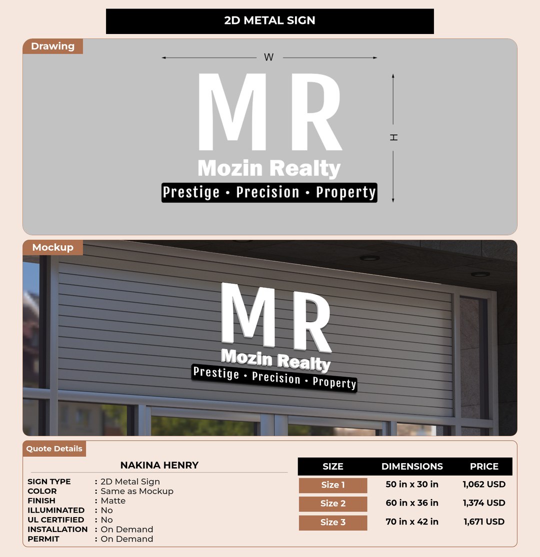 CUSTOM MOCKUP SIGN FOR Nakina Henry