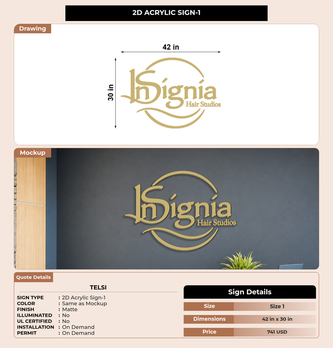 CUSTOM MOCKUP SIGN FOR Telsi
