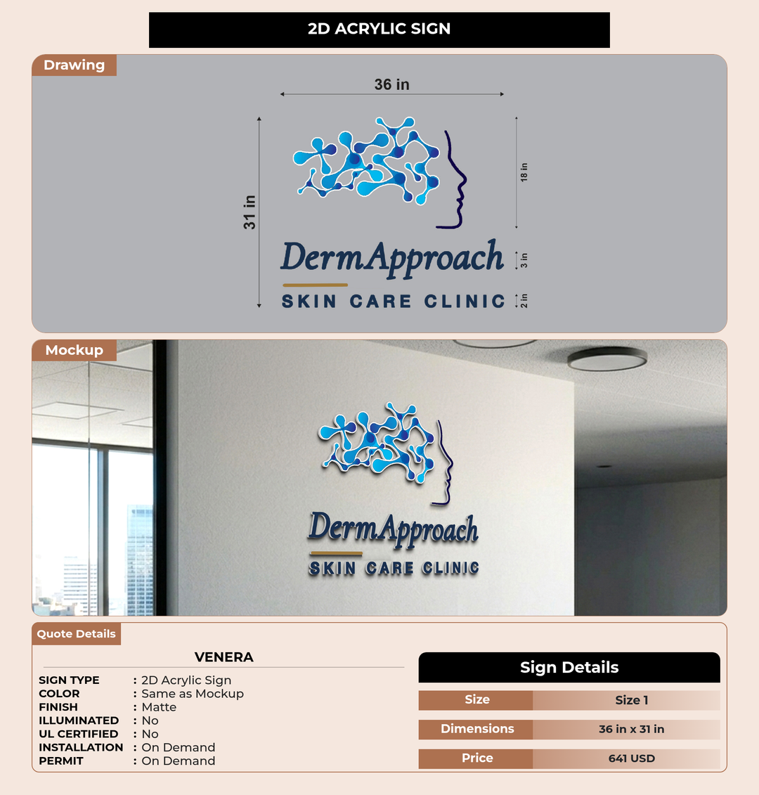 CUSTOM MOCKUP SIGN FOR Venera