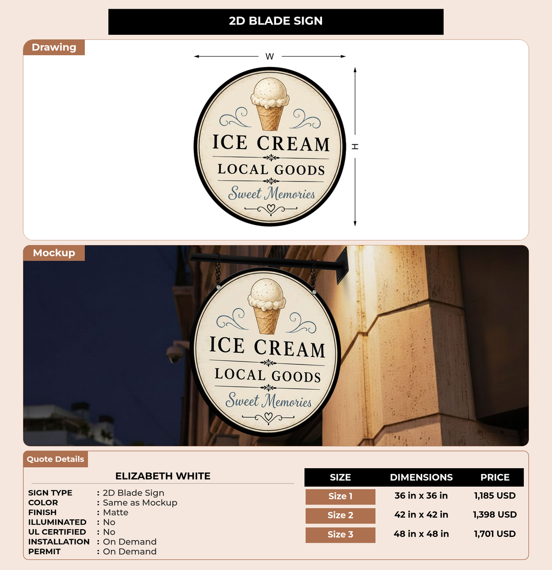 CUSTOM MOCKUP SIGN FOR Elizabeth White
