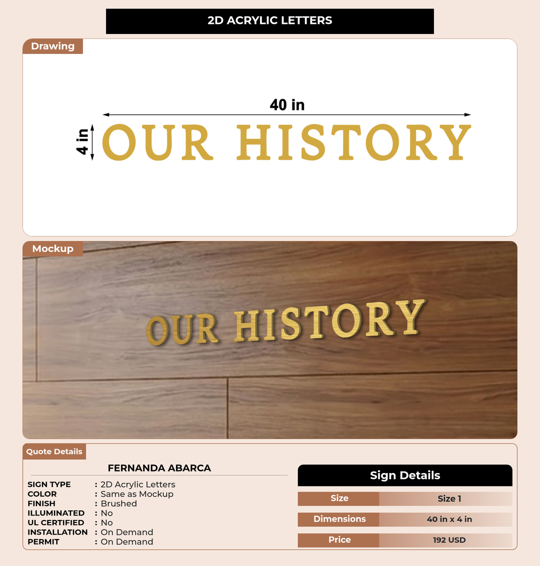 CUSTOM MOCKUP SIGN FOR Fernanda Abarca