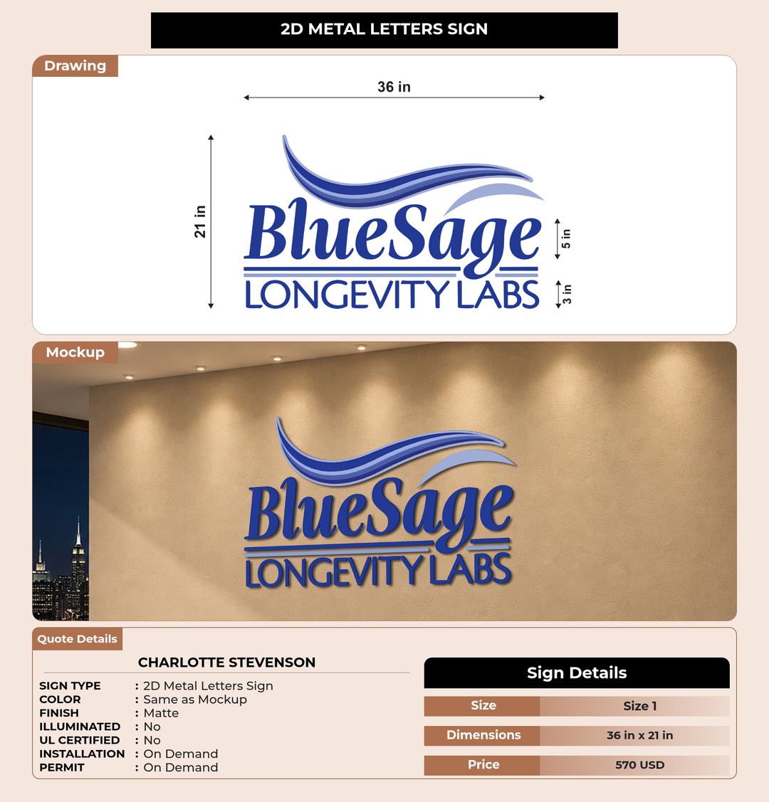 CUSTOM MOCKUP SIGN FOR Charlotte Stevenson