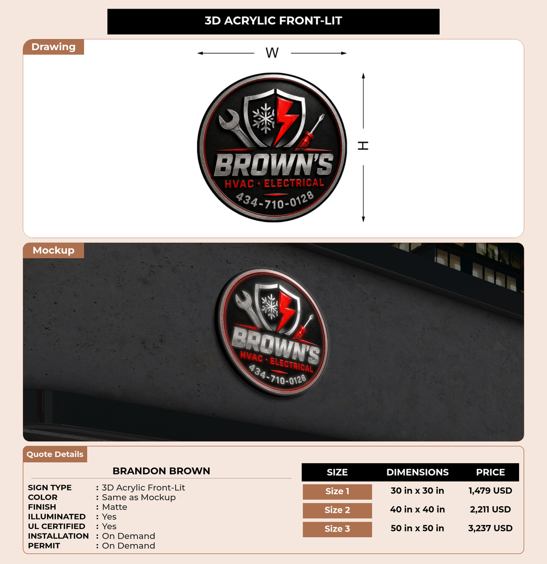 CUSTOM MOCKUP SIGN FOR Brandon Brown