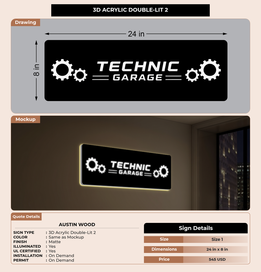 CUSTOM MOCKUP SIGN FOR Austin Wood