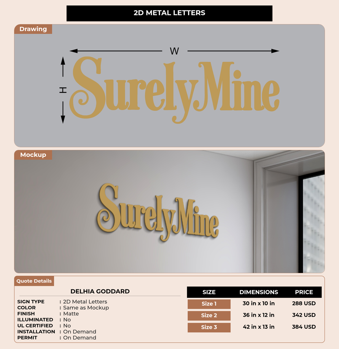 CUSTOM MOCKUP SIGN FOR Delhia Goddard